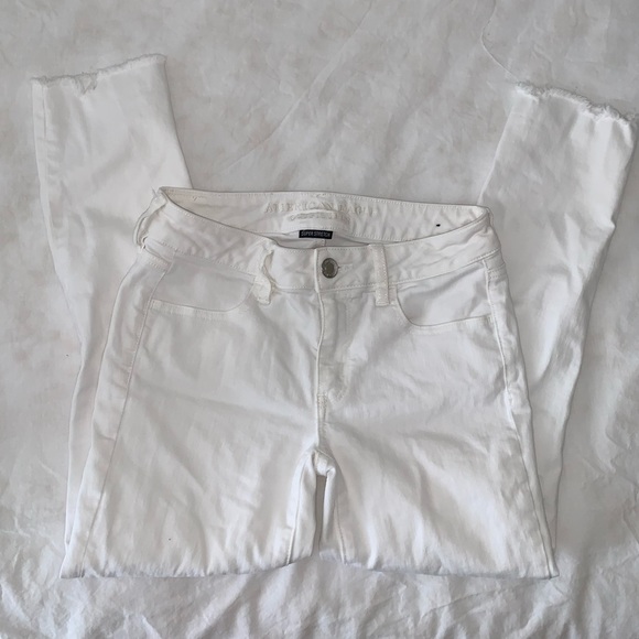 American Eagle Ripped White Cropped Jegging - Picture 3 of 4